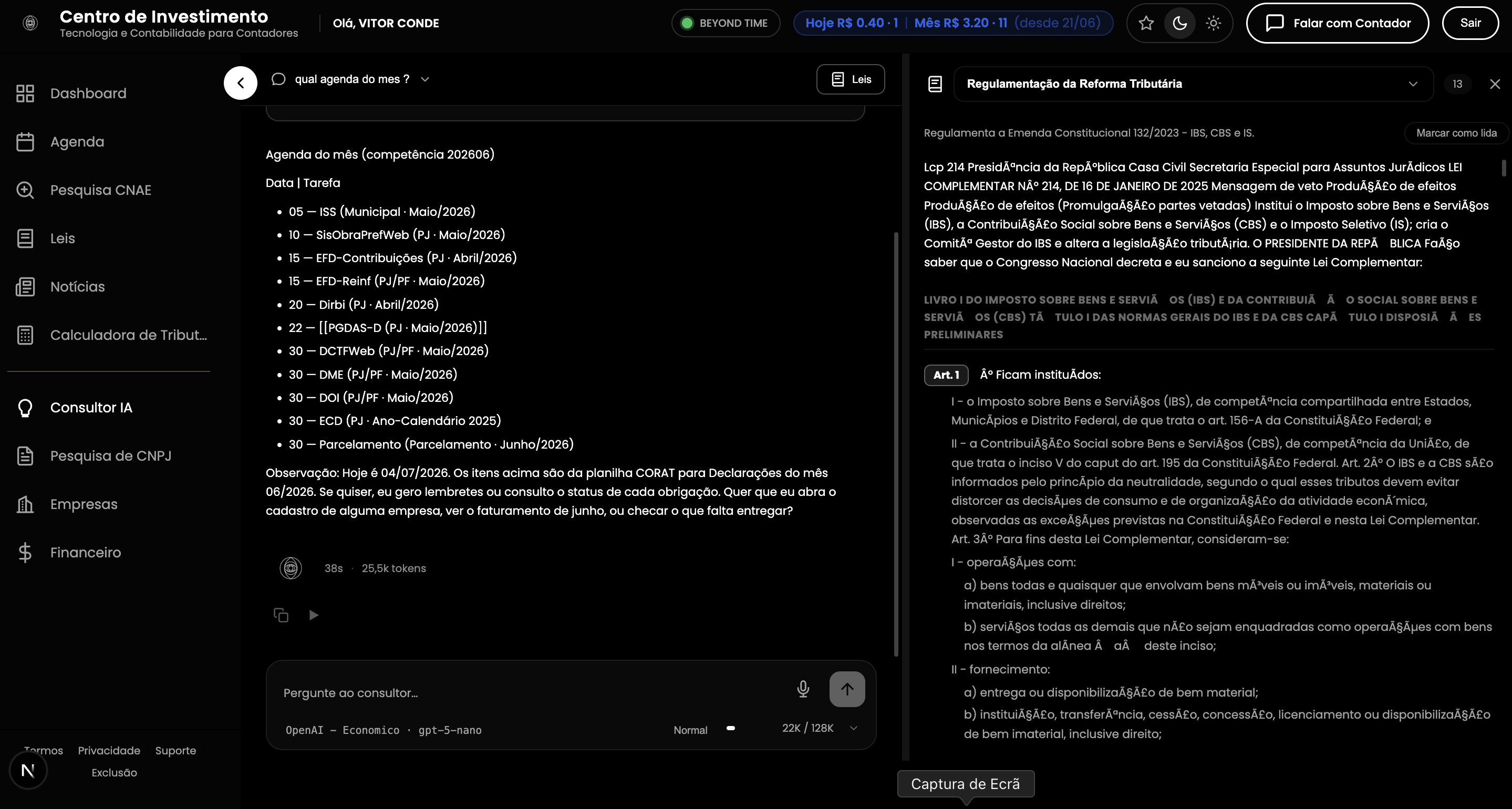 Consultor tributário com IA